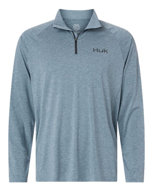 HUK-H1200715-Men's Airweight Heather Quarter-Zip Pullover - Image 3