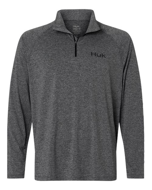 HUK-H1200715-Men's Airweight Heather Quarter-Zip Pullover - Image 4