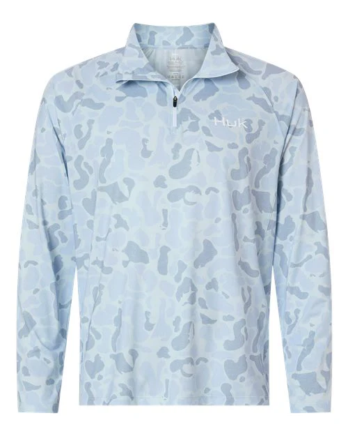 HUK-H1200720-Men's Airweight KC Printed Quarter-Zip Pullover - Image 3
