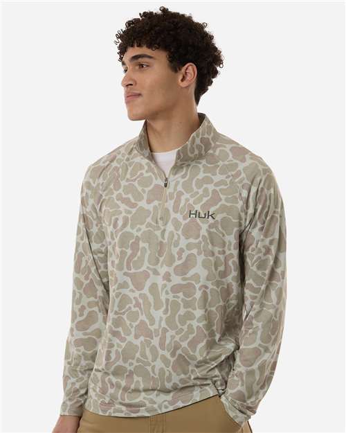 HUK-H1200720-Men's Airweight KC Printed Quarter-Zip Pullover - Image 5