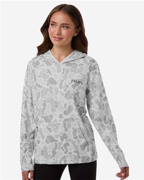 HUK-H6130037-Women's Coldfront+ KC Print Hooded Sweatshirt - Image 3