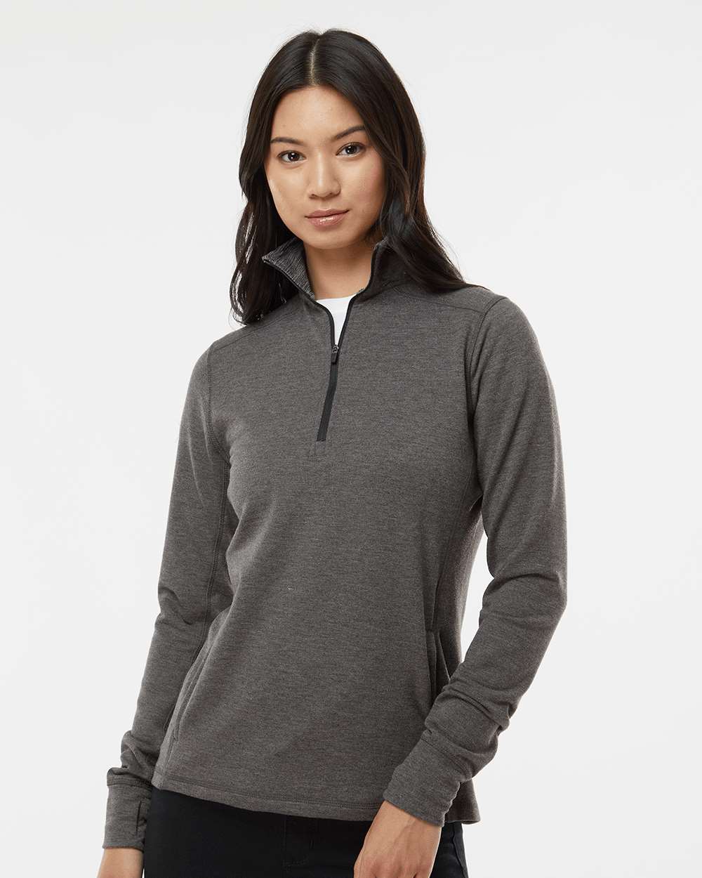J. America-8433-Women’s Omega Stretch Quarter-Zip Pullover - Image 11