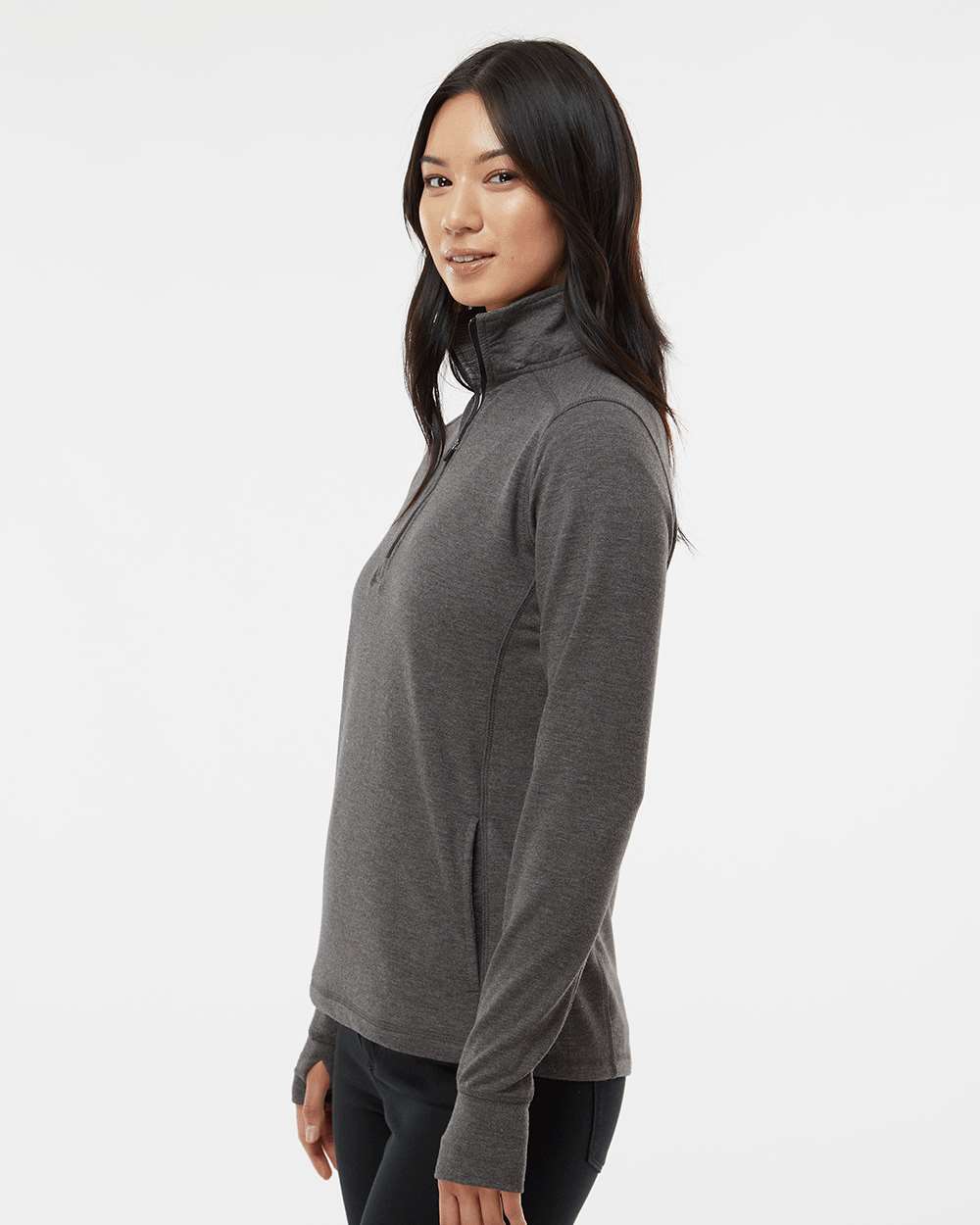 J. America-8433-Women’s Omega Stretch Quarter-Zip Pullover - Image 12