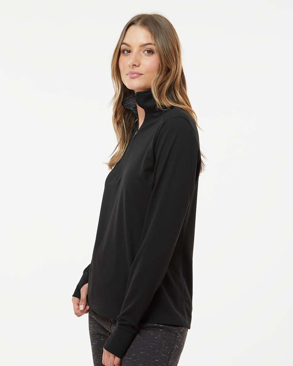 J. America-8433-Women’s Omega Stretch Quarter-Zip Pullover - Image 6