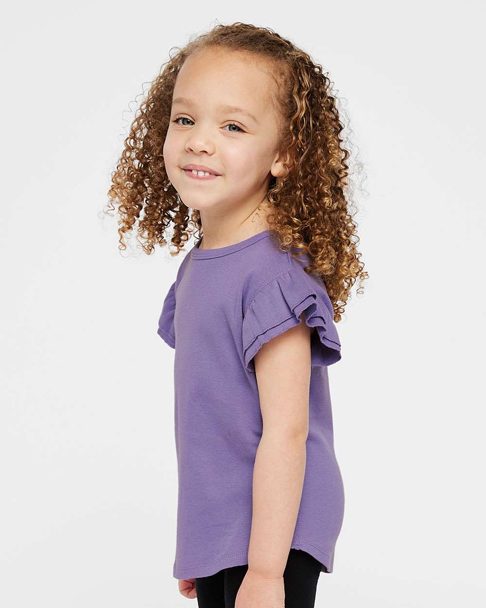 Rabbit Skins-3339-Toddler Flutter Sleeve Tee - Image 12