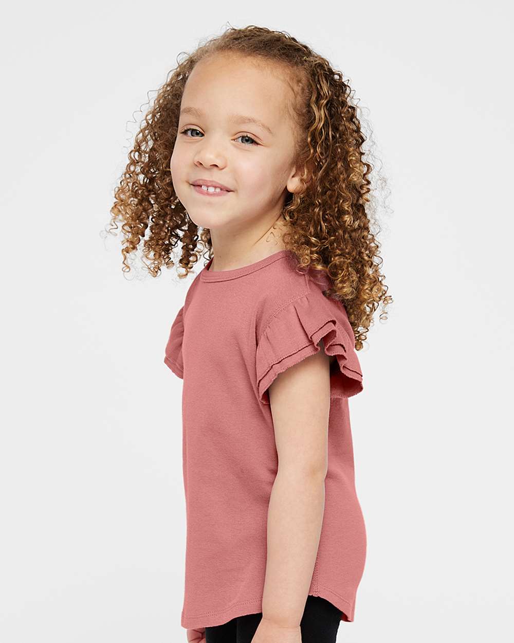 Rabbit Skins-3339-Toddler Flutter Sleeve Tee - Image 18