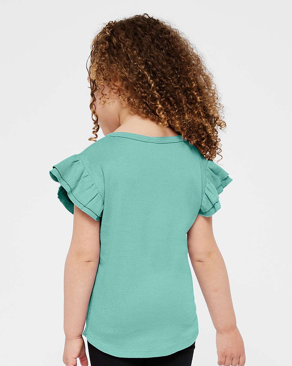 Rabbit Skins-3339-Toddler Flutter Sleeve Tee - Image 25