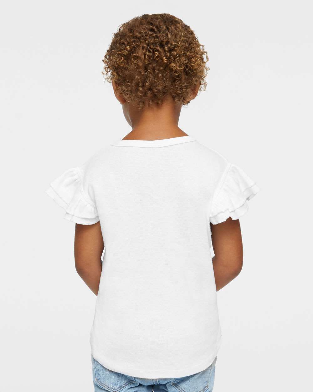 Rabbit Skins-3339-Toddler Flutter Sleeve Tee - Image 31
