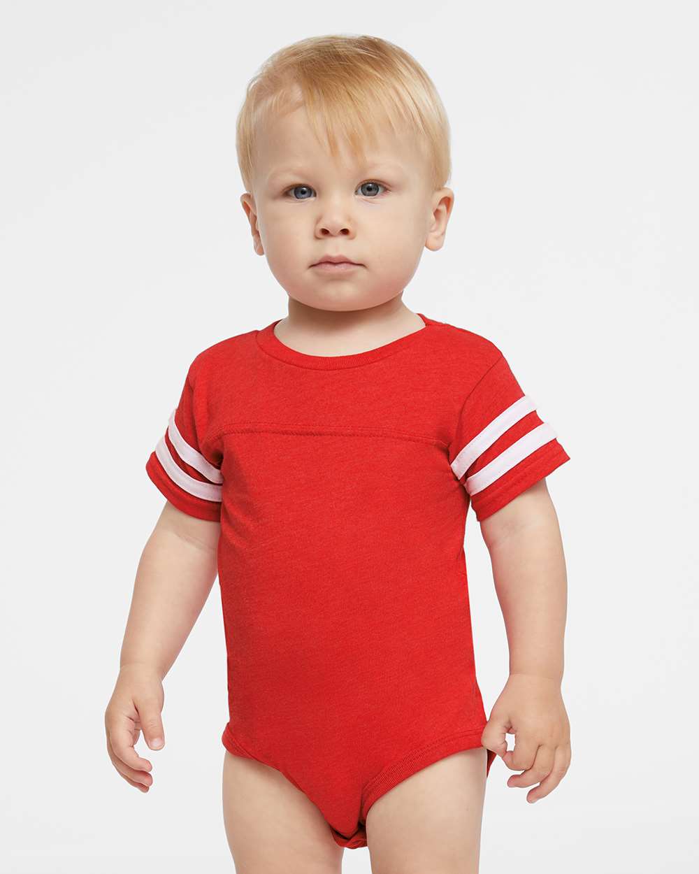 Rabbit Skins-4437-Infant Football Fine Jersey Bodysuit - Image 8