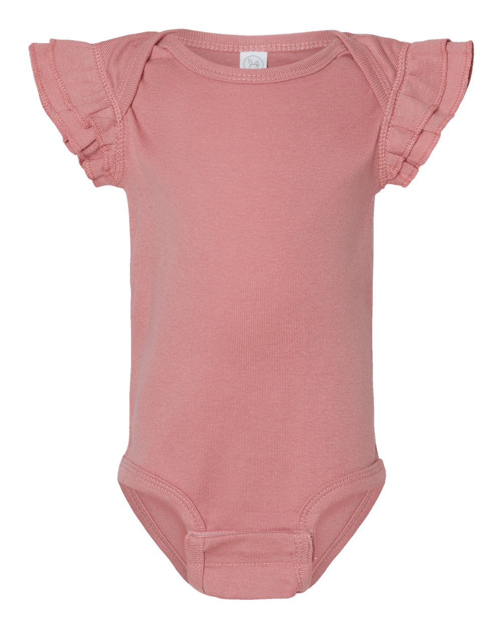 Rabbit Skins-4439-Infant Flutter Sleeve Baby Rib Bodysuit - Image 14