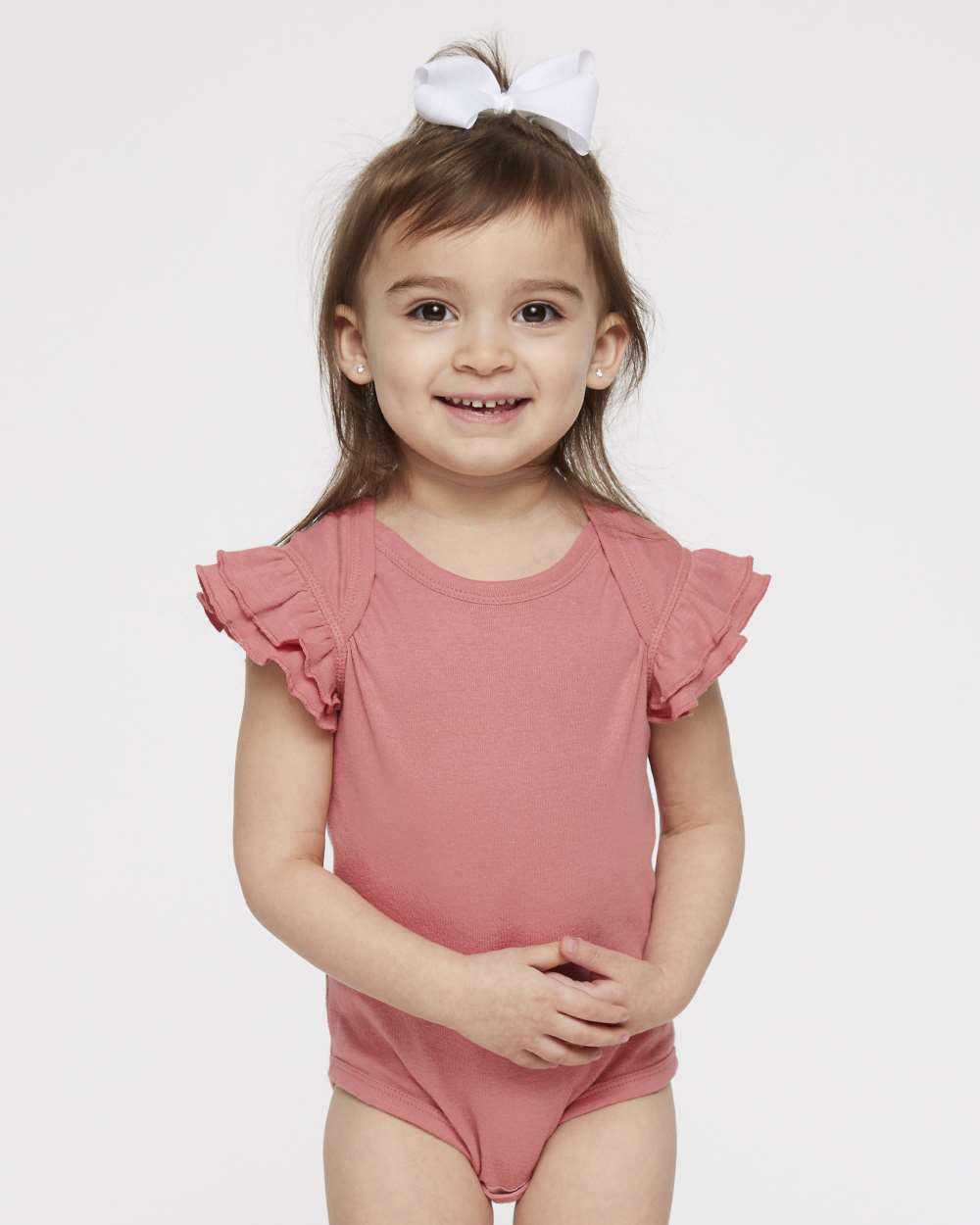 Rabbit Skins-4439-Infant Flutter Sleeve Baby Rib Bodysuit - Image 17