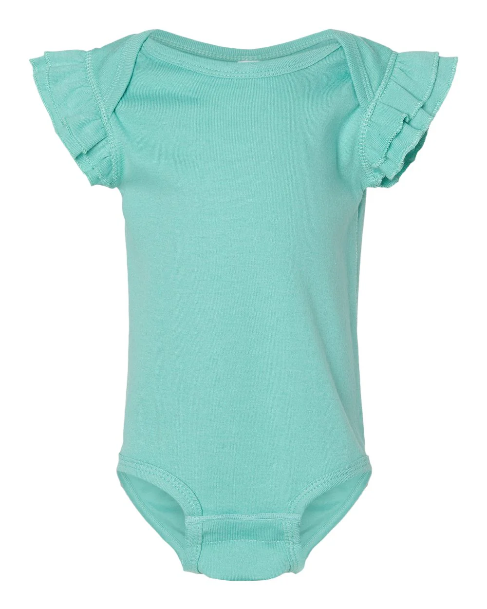 Rabbit Skins-4439-Infant Flutter Sleeve Baby Rib Bodysuit - Image 20