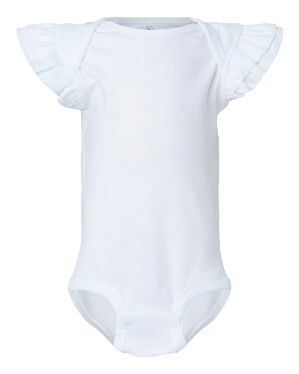 Rabbit Skins-4439-Infant Flutter Sleeve Baby Rib Bodysuit - Image 26