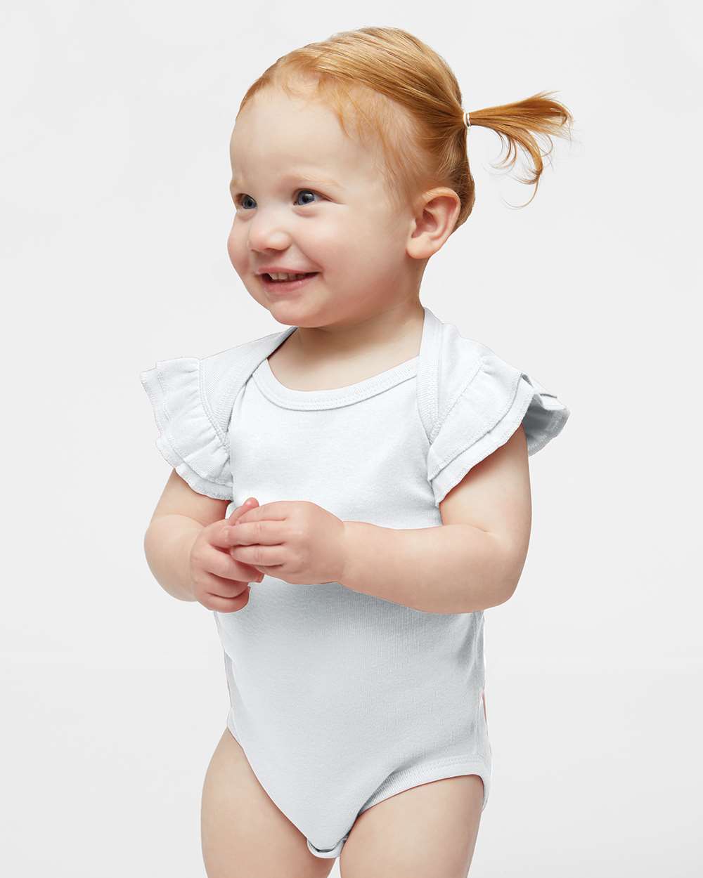 Rabbit Skins-4439-Infant Flutter Sleeve Baby Rib Bodysuit - Image 28