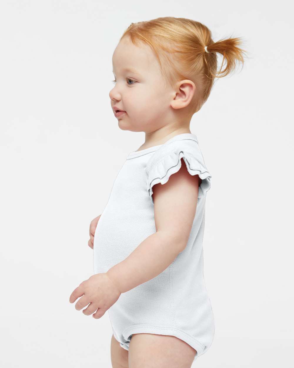 Rabbit Skins-4439-Infant Flutter Sleeve Baby Rib Bodysuit - Image 29