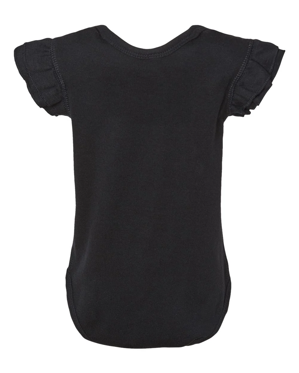 Rabbit Skins-4439-Infant Flutter Sleeve Baby Rib Bodysuit - Image 3