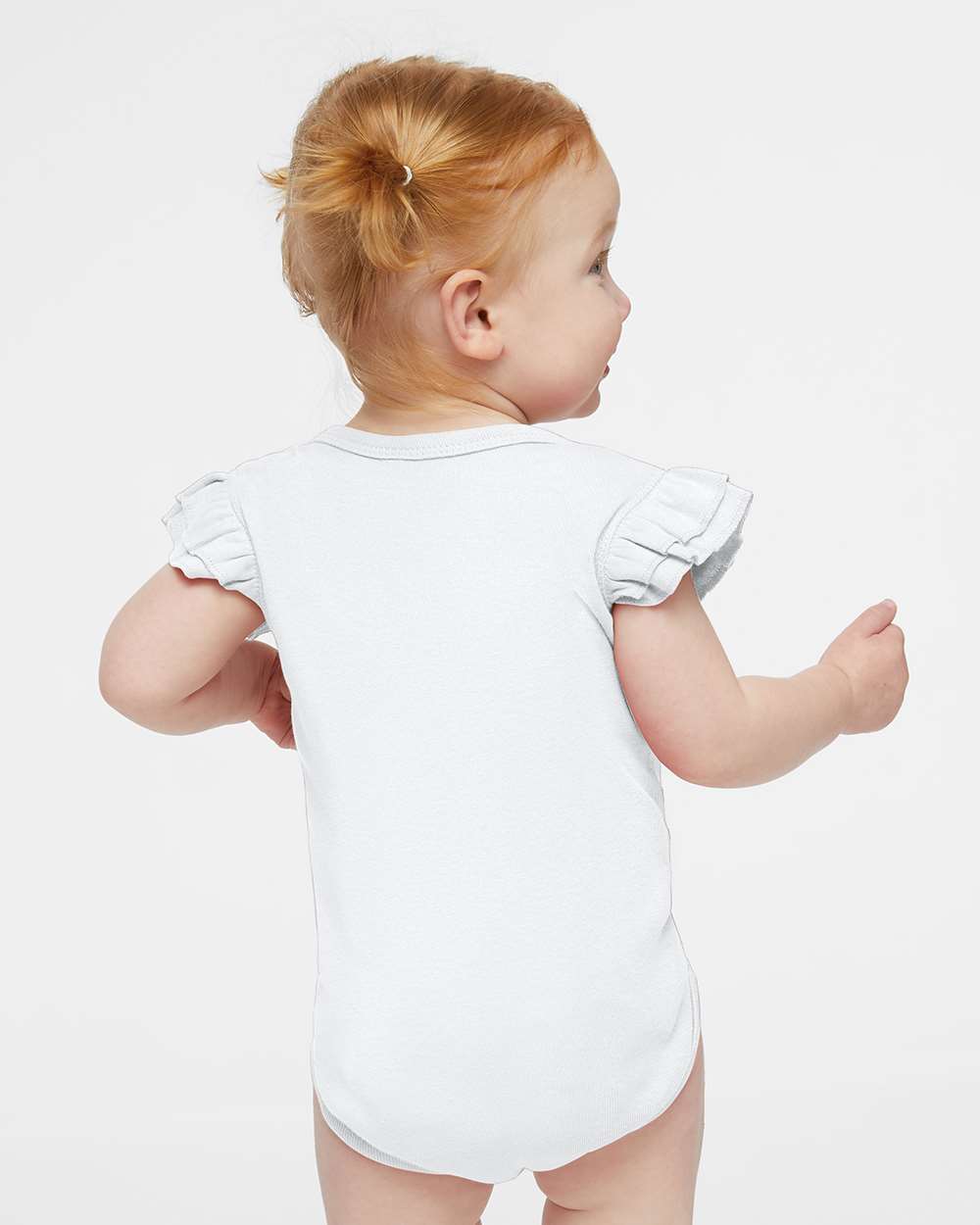 Rabbit Skins-4439-Infant Flutter Sleeve Baby Rib Bodysuit - Image 30